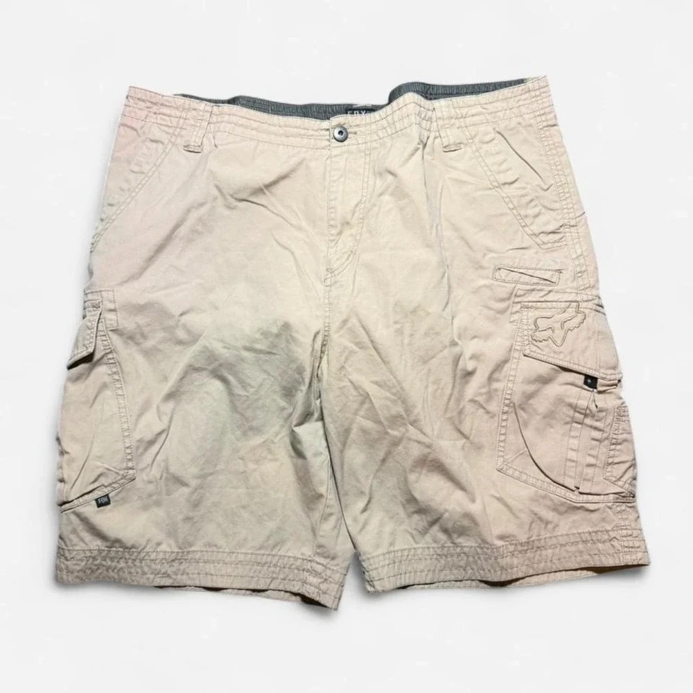 Fox Racing Beige Moto Tactical Cargo Shorts Size 44 (13in inseam)